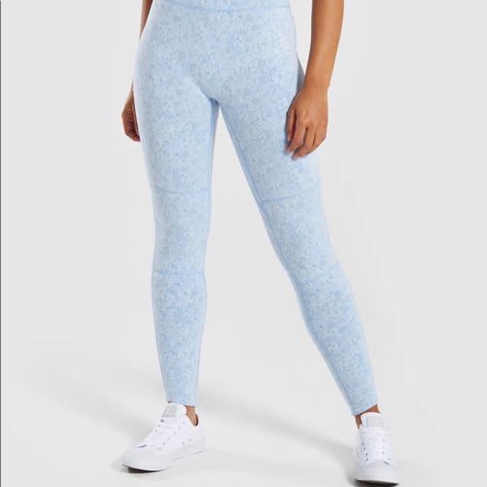 NWT gymshark Fleur blue leggings